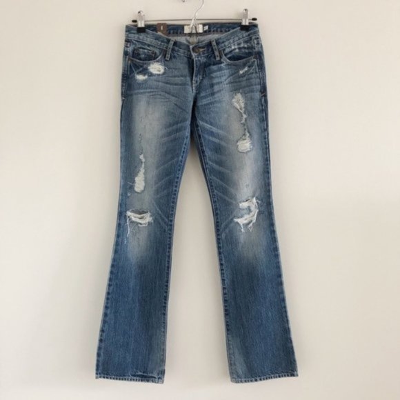 Abercrombie & Fitch Denim - Abercrombie & Fitch Emma Distressed Blue Jean 00